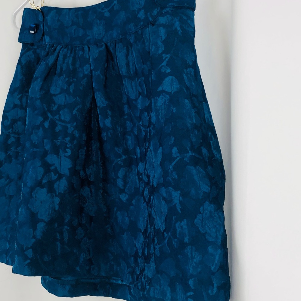 Tulle Anthropologie jacquard miniskirt pockets S - Picture 3 of 14